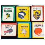 DR - Collection of 12 Vintage NFL Glass Patches Decals