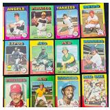 DR - 1975 Topps Baseball Card Lot with Hall of Famers and Stars - 28 Cards