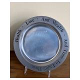 DR - Collection of 5 Decorative Vintage Cast Aluminum Trays and Plates