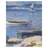 DR - Unframed Abbott F. Graves Flowers by the Bay Art Print