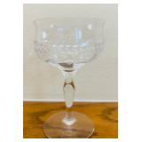 DR - Set of 8 Vintage Etched Crystal Wine Glasses