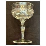 DR - Set of 8 Vintage Etched Crystal Wine Glasses