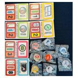 DR - Vintage NHL Helmet & Stick Decals and Football Pins Collection