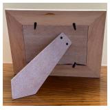 P - Hand-Painted 9 x 10 Inch Wooden Picture Frame with Coastal City Artwork