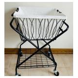 LR - Rolling Laundry Hamper with Wire Basket and Liner
