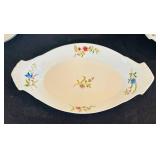 P - Set of 6 Vintage Floral Porcelain Platters and Serving Dishes, Silesia & BIA