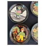 P - Russian Nesting Dolls, Hand-Painted Plates, and Signed Folk Art Painting