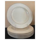 K - China Dinnerware Set with 9 Large Plates, 6 Medium Plates, 10 Small Plates, 9 Cups and Saucers