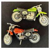 P - Lot of 10 Vintage Diecast Toy Cars and Motorcycles Including Hot Wheels