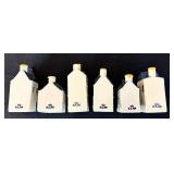 P - Set of 6 KLM Delft Blue Miniature Ceramic Houses