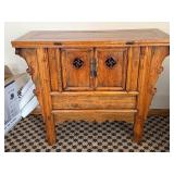 Vintage Chinese Elmwood Altar Cabinet / Vintage Chinese Butterfly Cabinet / Coffer