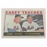 1964 Topps Baseball #393 Casey Teaches (Casey Stengel / Ed Kranepool)