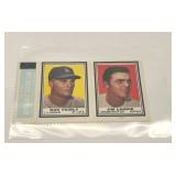 1962 Topps Baseball Stamp Panels - Ron Fairly (LA Dodgers) and Jim Landis (Chicago Whitesox) (NM-MT)