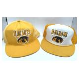Lot of 2 Vintage Iowa Hawkeyes Snapback Trucker Hats