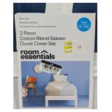 Room Essentials - Cotton Blend Sateen Duvet Cover and Sham Set
