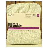 Room Essentials - King Aqua Ditsy Floral Microfiber Sheet Set