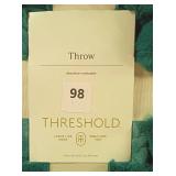 Threshold - Channel Faux Fur Throw Teal, 50in x 60in