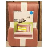 Room Essentials - Standard Rose Pink Satin Quilt Sham