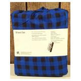 Room Essentials - Blue & Black Plaid Microfiber Sheet Set