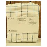 Room Essentials - Queen Microfiber Sheet Set Blue Grid