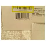 Room Essentials - Full/Queen Wavy Jacquard Plush Blanket  WHITE  90in x 92in