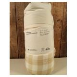 Room Essentials - Full/Queen Ivory & Cream Gingham Reversible Microfiber Comforter