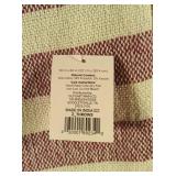 White & Purple Striped Decorative Throw Blanket, 50x60