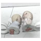 2 Vintage Napcoware Kissing Angles and 2 Lefton Angel Candle Huggers