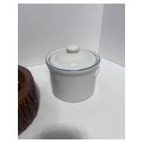 Wooden Nut Cracker Bowl and Honey Pot