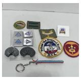 Lot of Boy Scouts of America Neckerchief Slides, Metal Slides, Patches and Pins