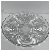 11" Cambridge Caprice 3 Footed Crystal Torte Plate