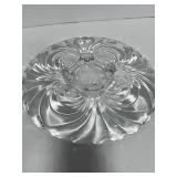 11" Cambridge Caprice 3 Footed Crystal Torte Plate