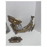 Vintage Wall Bracket Oil Lamp with Reflector