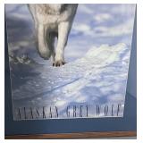 Wonderful Framed Print Alaskan Grey Wolf 34" X 32"