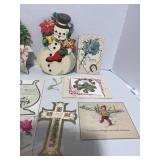 12 Antique Greeting Cards and Paper Cutouts