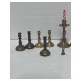 13 Miniature Brass Candlesticks 1", 2" and 3"