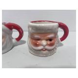3 Vintage Mini Santa Mugs One Marked Japan
