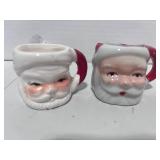 3 Vintage Mini Santa Mugs One Marked Japan