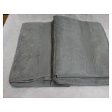 2 New Grey Bath Towels...