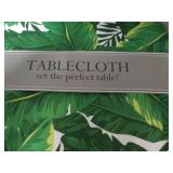 Banana Leaf Round Tablecloth; 60" R...