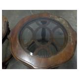 2 Wood and Glass End Tables 25 x 21...