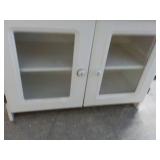 2 pc Wood and Glass Display Cabinet...