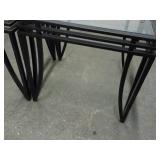 2 Metal and Glass End Tables 24 x 2...