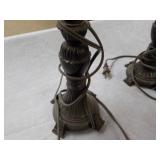 2 Metal Lamps with Shades 30" tall...