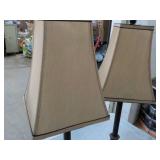 2 Metal Lamps with Shades 30" tall...