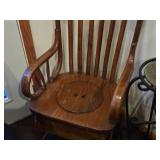 Vintage Wooden Potty Chair / Commode / Chamber Pot Chair