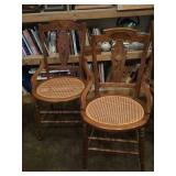 Lot of (2) Vintage Victorian Hip-Rest Walnut Side Chairs