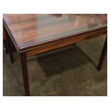 Glass Top / Wooden Side Table