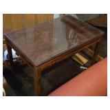 Glass Top / Wooden Side Table