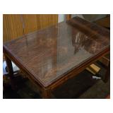 Glass Top / Wooden Side Table